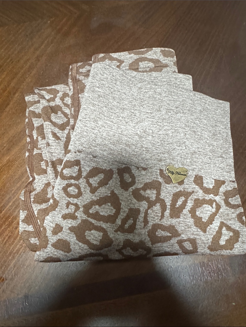 Cute Booty Lounge Brown and Cream Leopard Print Leggings